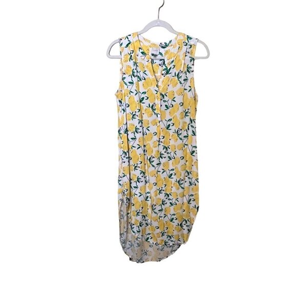 Cupio Sleeveless Lemon Print‎ Dress L/G Novelty Vaction Summer - Picture 1 of 11